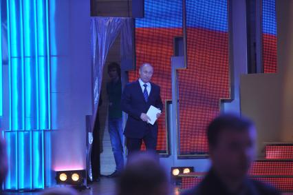 Торжественный вечер, посвященный Дню работника прокуратуры РФ. На снимке: председатель правительства РФ Владимир Путин. 12 января 2012 года.