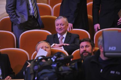 Торжественный вечер, посвященный Дню работника прокуратуры РФ. На снимке: депутат Госдумы РФ Анатолий Карпов. 12 января 2012 года.