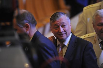 Торжественный вечер, посвященный Дню работника прокуратуры РФ. На снимке: депутат Госдумы РФ Анатолий Карпов. 12 января 2012 года.