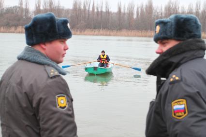 Крещение на реке Кубань. 19 января 2012.