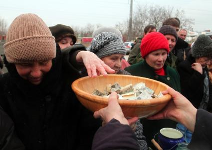 Крещение на реке Кубань. 19 января 2012.