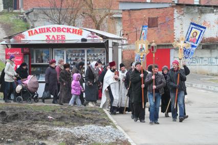 Крещение на реке Кубань. 19 января 2012.