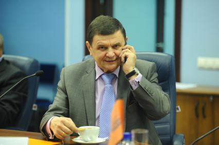 Николай Павлович Какора - вице-президент, интурист. Во время пресс-конференции в ИД КП. 19 января 2012.