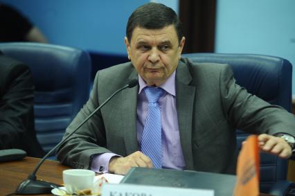 Николай Павлович Какора - вице-президент, интурист. Во время пресс-конференции в ИД КП. 19 января 2012.