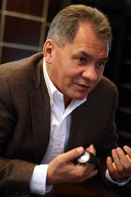 Глава МЧС Сергей Шойгу. 18 декабря 2008 года.