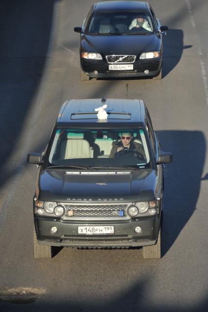 В Москве на Садовом кольце прошел автопробег  ЗА ЧЕСТНЫЕ ВЫБОРЫ. 29 января 2012