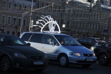 В Москве на Садовом кольце прошел автопробег  ЗА ЧЕСТНЫЕ ВЫБОРЫ. 29 января 2012