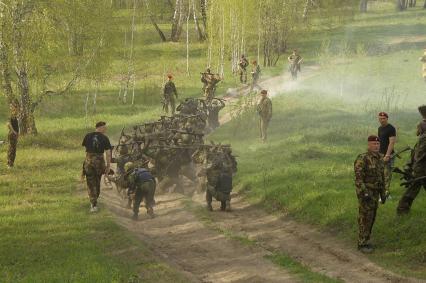 Сдача на краповые береты отрядом специального назначения \"Ермак\". Новосибирск.