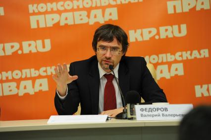 Гендиректор ВЦИОМ Валерий Федоров. В ИД КП.  03 февраля 2012 года.