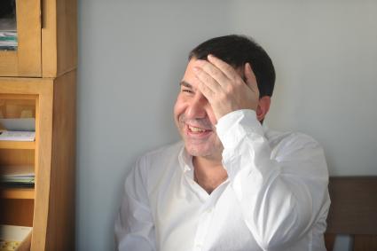Театр `Школа современной пьесы`. На снимке: писатель, драматург и актер Евгений Гришковец.