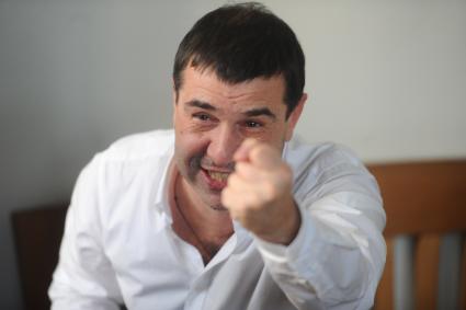Театр `Школа современной пьесы`. На снимке: писатель, драматург и актер Евгений Гришковец.