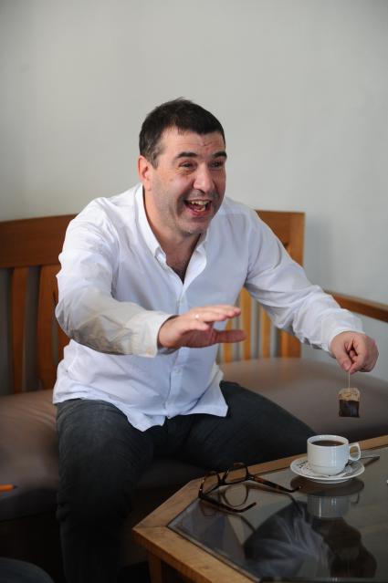 Театр `Школа современной пьесы`. На снимке: писатель, драматург и актер Евгений Гришковец.