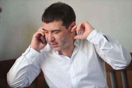 Театр `Школа современной пьесы`. На снимке: писатель, драматург и актер Евгений Гришковец.