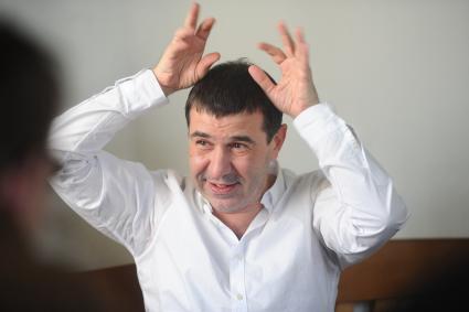 Театр `Школа современной пьесы`. На снимке: писатель, драматург и актер Евгений Гришковец.