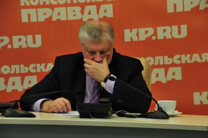 ИД `Комсомольская правда`. Кандидат в президенты РФ, лидер партии `Справедливая Россия` Сергей Миронов.