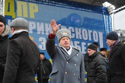 Москве.  Пушкинская площадь. Митинг в поддержку Жириновского. На снимке: лидер ЛДПР, депутат Государственной Думы Владимир Жириновский.