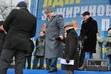 Москве.  Пушкинская площадь. Митинг в поддержку Жириновского. На снимке: лидер ЛДПР, депутат Государственной Думы Владимир Жириновский.