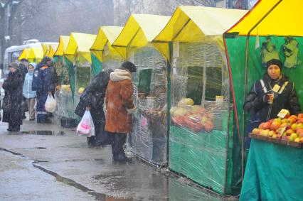 Ярмарка выходного дня. На снимке: продуктовые палатки