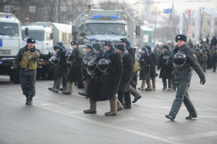 Усиление охраны правопорядка во время митинга  и шествия за честные выборы по Мосвкве, Москва, 4 февраля 2012 года