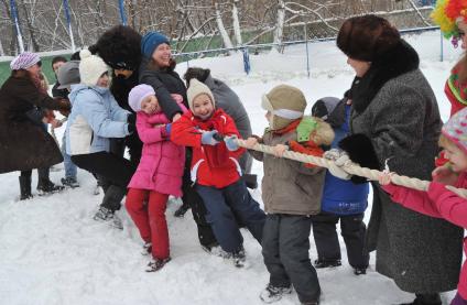 Празднование Масленицы.