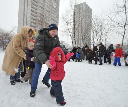 Празднование Масленицы.