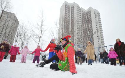 Празднование Масленицы.