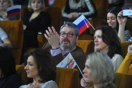 Финальный отборочный концерт Евровидения - 2012. На снимке: телеведущий, продюсер Александр Гуревич.