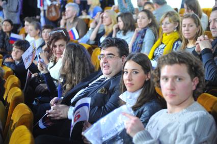 Финальный отборочный концерт Евровидения - 2012. На снимке: депутат Госдумы РФ Митрофанов Алексей (в центре).