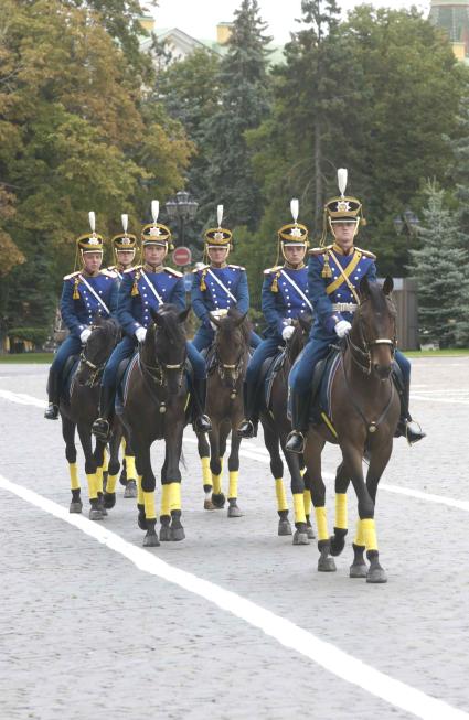 Развод караулов в Кремле.