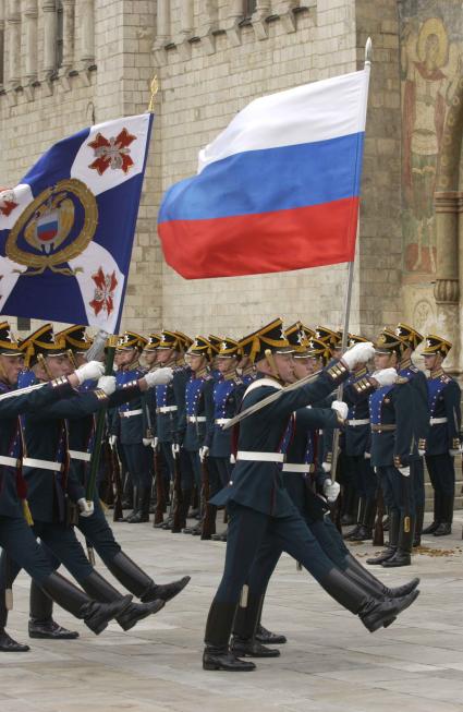 Развод караулов в Кремле.