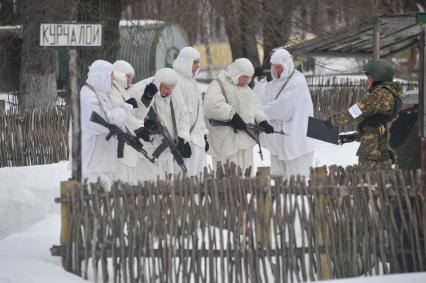 Софринская бригада внутренних войск МВД России. На снимке: проведение военных учений.