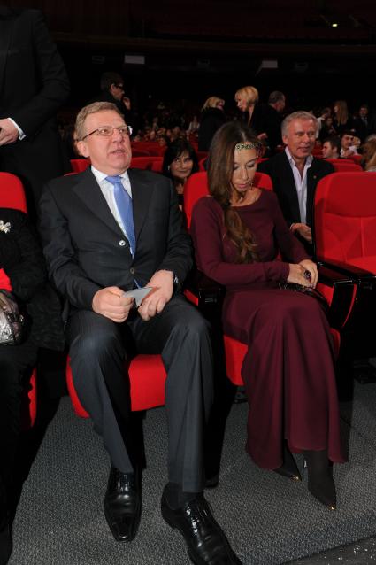 Crocus City Hall. 25-ая юбилейная торжественная церемония вручения Национальной кинематографической премии `Ника`. На снимке: бывший министр финансов РФ Алексей Кудрин и его супруга Ирина.