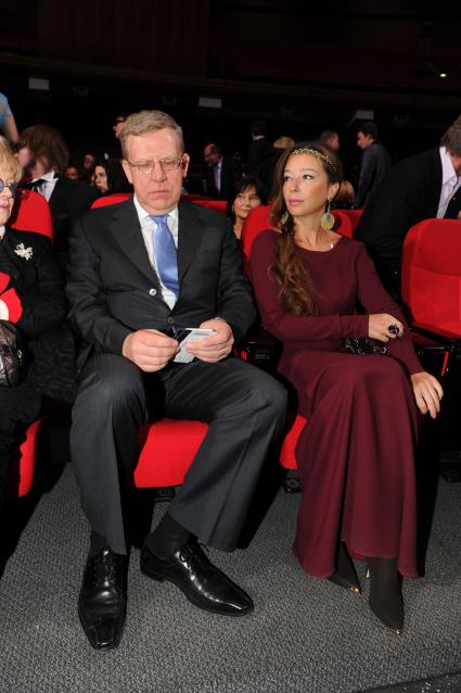 Crocus City Hall. 25-ая юбилейная торжественная церемония вручения Национальной кинематографической премии `Ника`. На снимке: бывший министр финансов РФ Алексей Кудрин и его супруга Ирина.