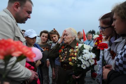 Ветераны во время празднования 67-й годовщины победы в Великой Отечественной войне.