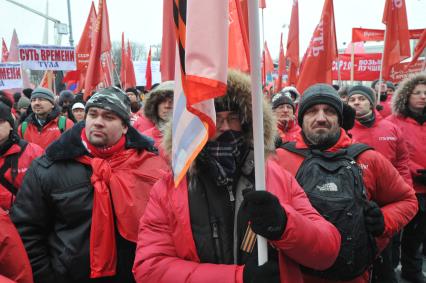 Митинг на ВВЦ организованный Сергеем Кургиняном и движением `Суть времени`. На снимке: участники митинга.