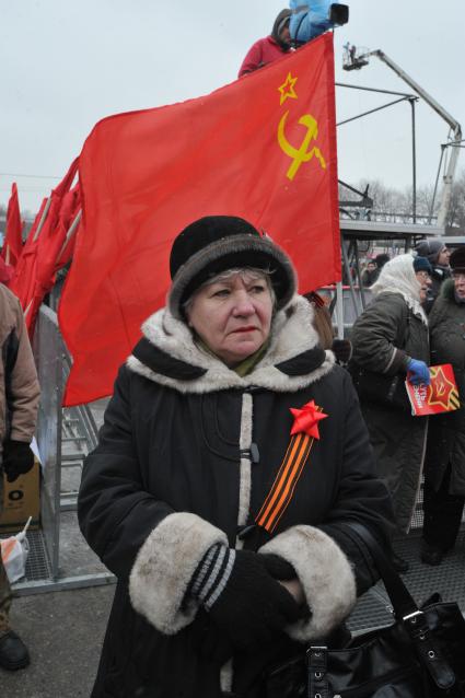 Митинг на ВВЦ организованный Сергеем Кургиняном и движением `Суть времени`. На снимке: участники митинга.