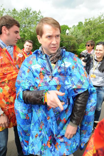 Парк Горького. Фестиваль искусств `Черешневый лес`. На снимке: художественный руководитель Театра Наций, актер Евгений Миронов.