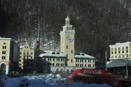 Сочи. `Красная Поляна`. На снимке: отель `Роза Хутор`.