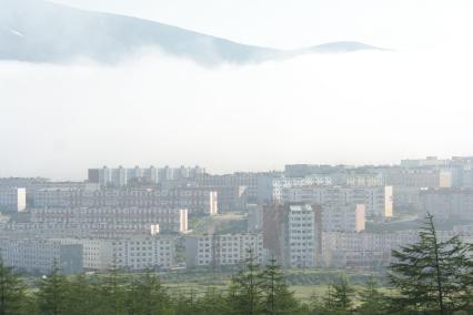 Виды Магадана. На снимке: панорама города.