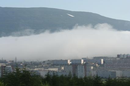 Виды Магадана. На снимке: панорама города.