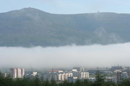 Виды Магадана. На снимке: панорама города.