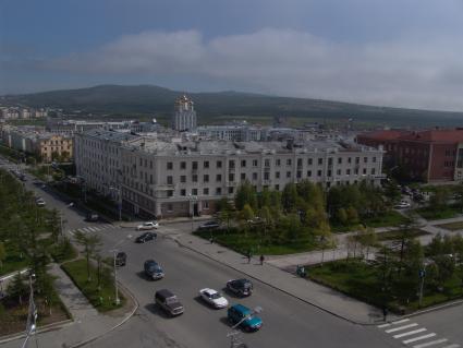 Виды Магадана. На снимке: панорама города.