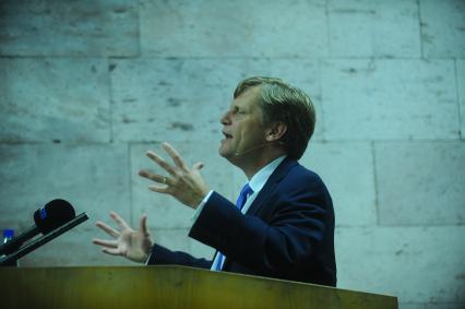 Новый посол США в России Майкл Макфол (Michael Anthony McFaul) во время открытого семинара на тему \'Перезагрузка: теория, результаты, будущее\'.