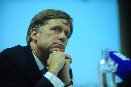 Новый посол США в России Майкл Макфол (Michael Anthony McFaul)  во время открытого семинара на тему \'Перезагрузка: теория, результаты, будущее\'.