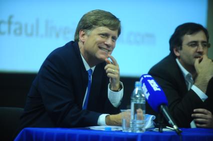 Новый посол США в России Майкл Макфол (Michael Anthony McFaul) во время открытого семинара на тему \'Перезагрузка: теория, результаты, будущее\'.