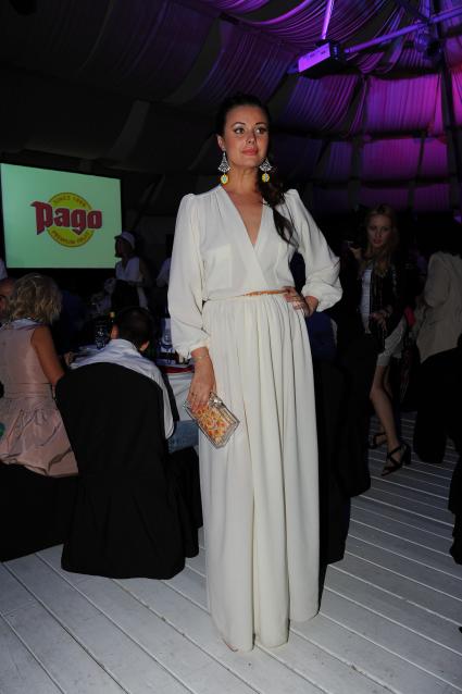 Церемонии вручения премии телеканала Fashion TV `Fashion Summer Awards 2012` в ресторане `Royal Bar`. На снимке: телеведущая Оксана Федорова