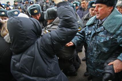 Митинг против произвола полиции в Казани на Пощади Свободы. На снимке разгон митингующих.