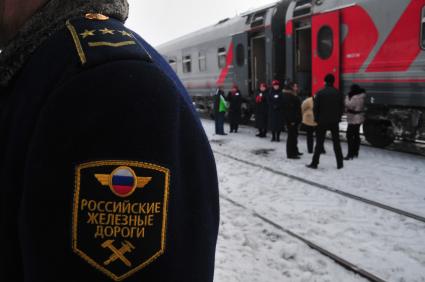 Вокзал города Лабытнанги. На снимке: поезд РЖД.