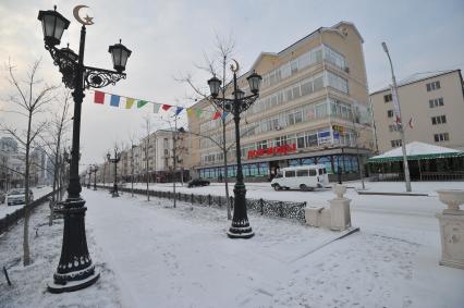 Виды Грозного. На снимке: `Дом моды` на проспекте имени В.В.Путина.