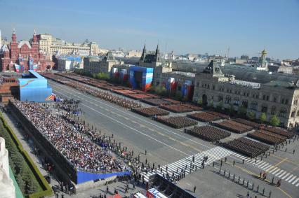 Генеральная репетиция Парада Победы на Красной площади.